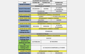 Tableau Tournois et Entraînements communs